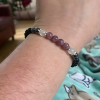 Energy Healing Natural Gemstone Beaded Bracelet, 20cm 8mm Stretch Bracelet 1736