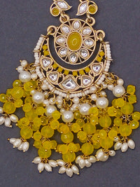 Elegant Bollywood Inspired Gold Kundan Earrings - Traditional Indian Jewelry 211