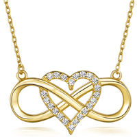 Creative Trendy Elegant Infinity Heart Pendant Necklace Decorative 34 UK