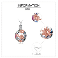 Unified Jewellery Lotus Flower Pendant Necklace For Women Silver Colour 1749