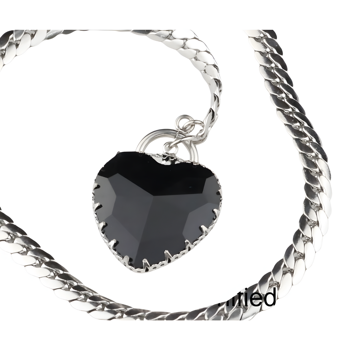 Red Crystal Heart Pendant Necklace – Premium Rose Filigree Heart Charm 1322