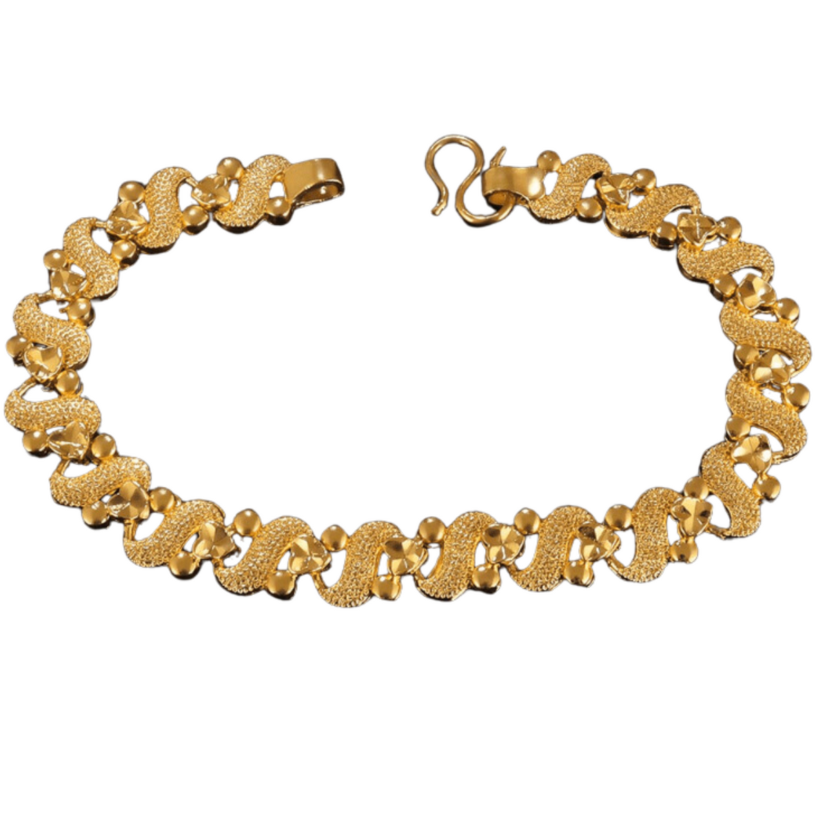 Trendy Creative S-Shaped Flower Heart Bracelet, Decorative Chain Accessory 127