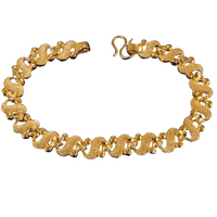 Trendy Creative S-Shaped Flower Heart Bracelet, Decorative Chain Accessory 127