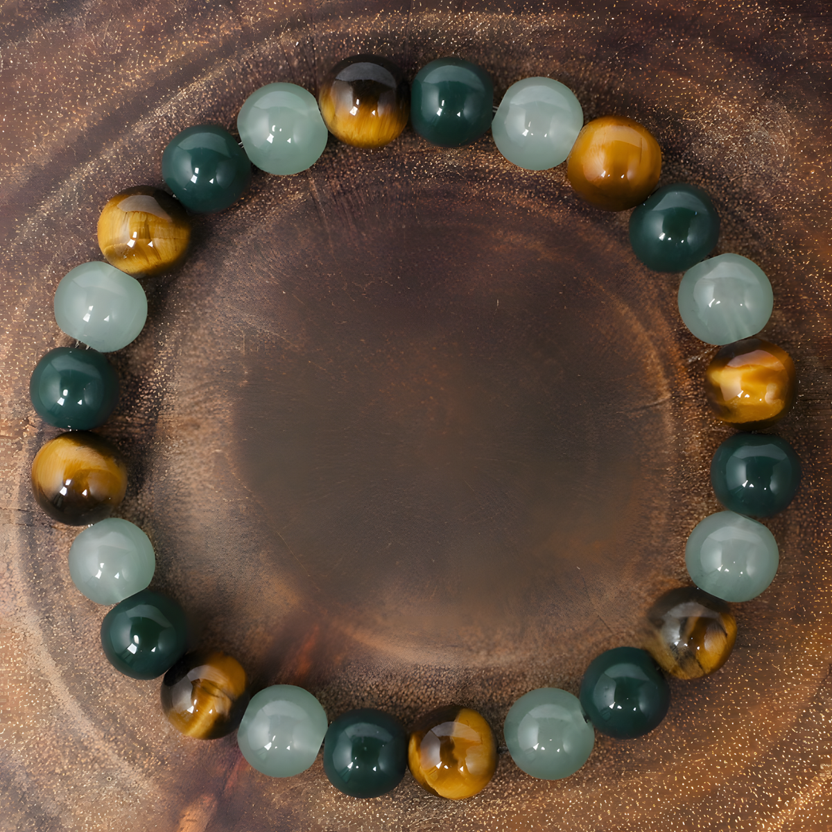 RICH Abundance Bracelet For Women Natural Tiger Eye Malachite Stone Beaded 1400