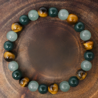 RICH Abundance Bracelet For Women Natural Tiger Eye Malachite Stone Beaded 1400