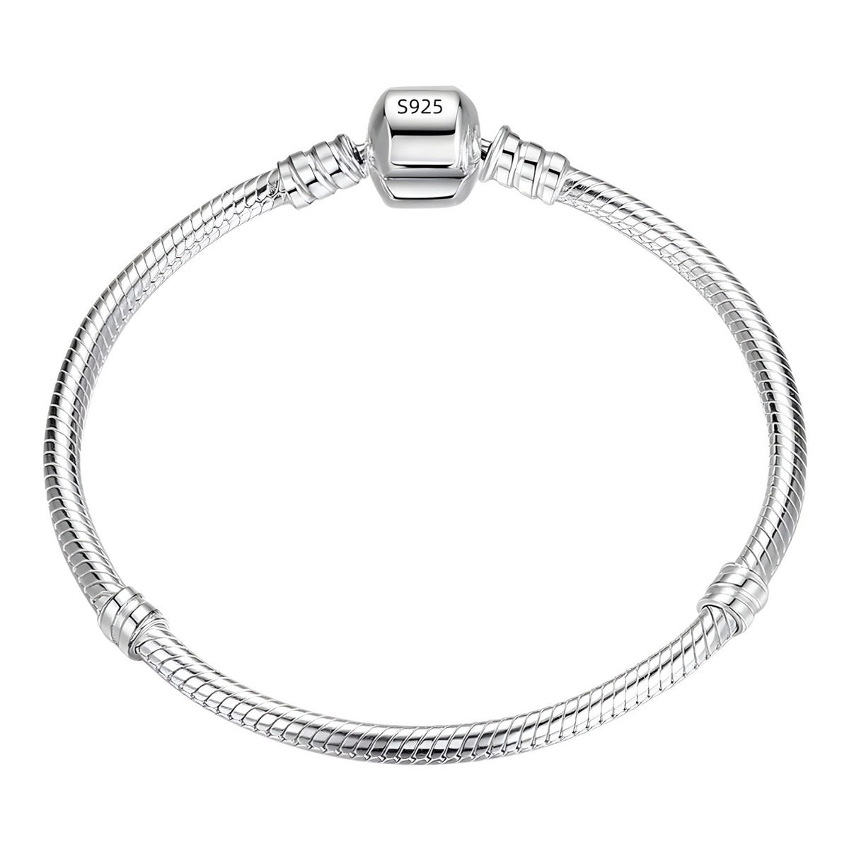 925 Sterling Silver-Plated Snake Chain Bracelet Women – Classic Charm 849
