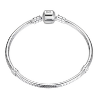 925 Sterling Silver-Plated Snake Chain Bracelet Women – Classic Charm 849
