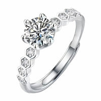 Elegant Halo Style Engagement Ring For Women Round Brilliant Cut Zircon 1602