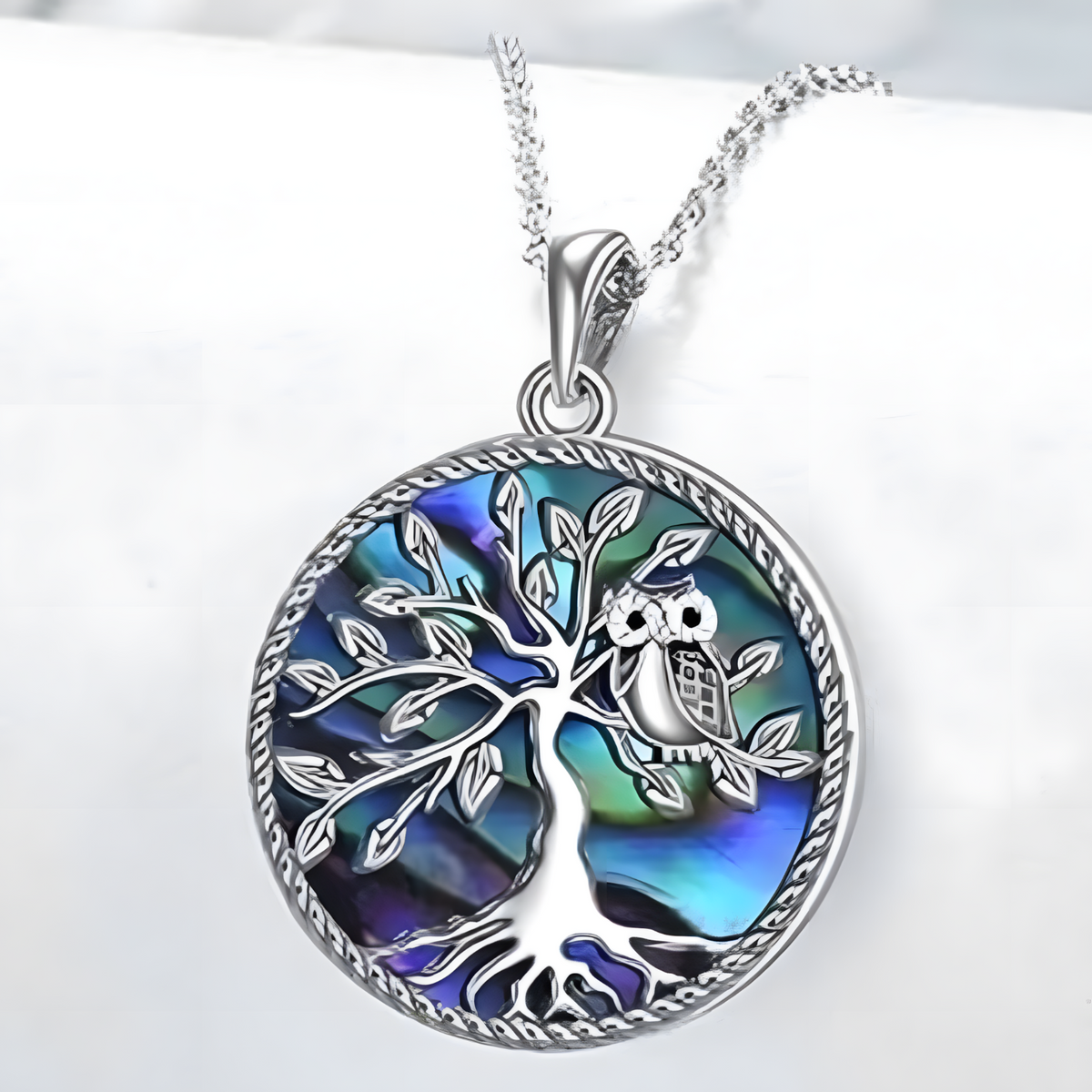 Blue Ocean Turtle Pendant Necklace 45cm + 5cm Adjustable Chain 2.6cm Drop B36