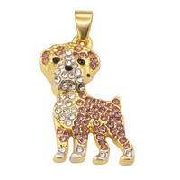 Boxing Dog Pendant Necklace Women Cute Schnauzer Style Animal MultiColor  B224