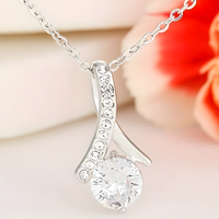 Wifey Necklace from Husband, Cubic Zirconia Heart Pendant B192  (WITHOUT BOX)