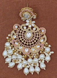 Elegant Bollywood Inspired Gold Kundan Earrings - Traditional Indian Jewelry 215