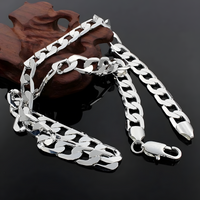 Premium Rhodium-Plated 6MM Cuban Link Chain Necklace-Durable Polished Metal 1452