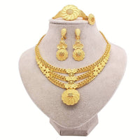5-Piece Traditional Bridal Jewellery Set: Earrings, Necklace, Bracelet, Ring 109