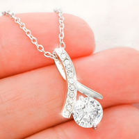 Wifey Necklace from Husband, Cubic Zirconia Heart Pendant B192  (WITHOUT BOX)