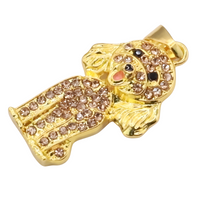 Poodle Pendant Necklace -Sparkling Dog Charm Pendant with Pavé Crystal Body B254