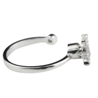 Unified Jewellery Rotatable Star Spinner Ring For Women, Adjustable Open 1507