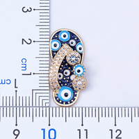 Enamel Slipper Pendant, Blue Evil Eye Protection Necklace, Bohemian FashION B159