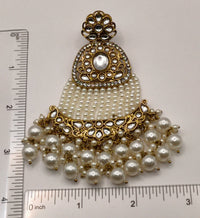 Elegant Bollywood Inspired Gold Kundan Earrings - Traditional Indian Jewelry 174