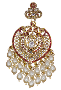 Elegant Bollywood Inspired Gold Kundan Earrings - Traditional Indian Jewelry 220