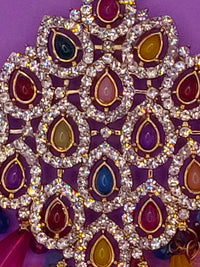 Elegant Bollywood Inspired Gold Kundan Earrings - Traditional Indian Jewelry 183