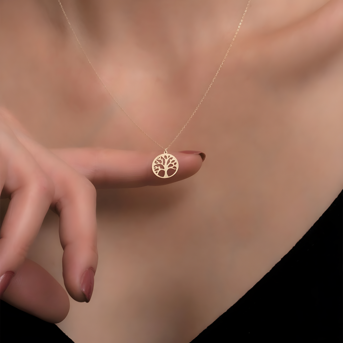 Unified Jewellery Stainless Steel Gold Tree Of Life Pendant Necklace Women 1070