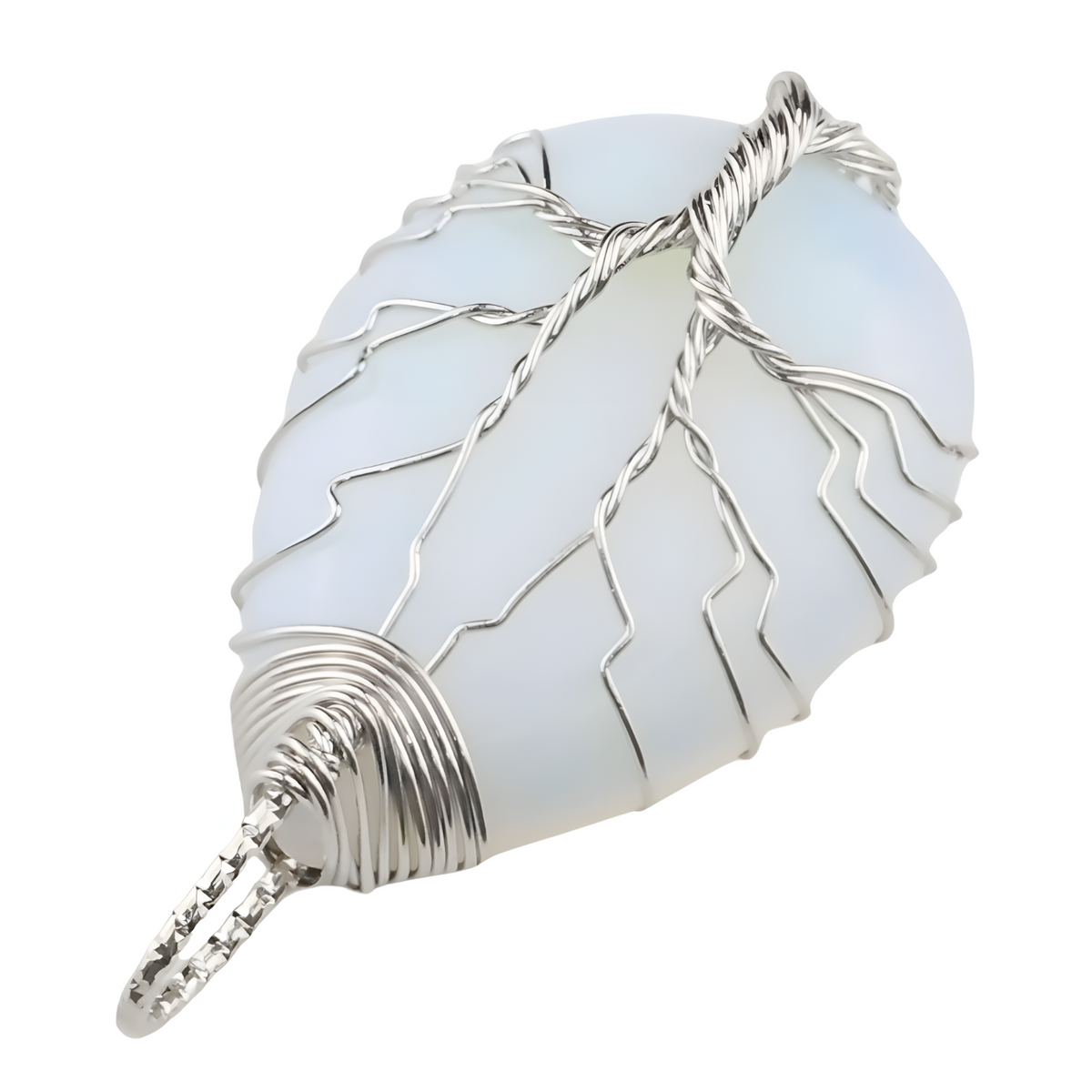 Tree of Life Opalite Crystal Pendant Necklace Spiritual Energy Healing Wire 1333