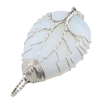 Tree of Life Opalite Crystal Pendant Necklace Spiritual Energy Healing Wire 1333