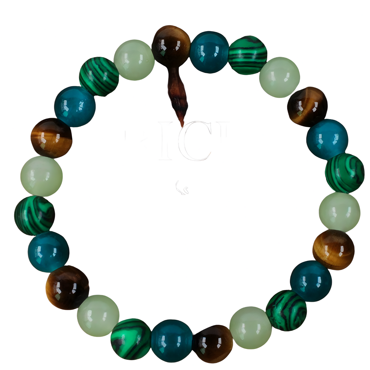 RICH Abundance Bracelet For Women Natural Tiger Eye Malachite Stone Beaded 1400