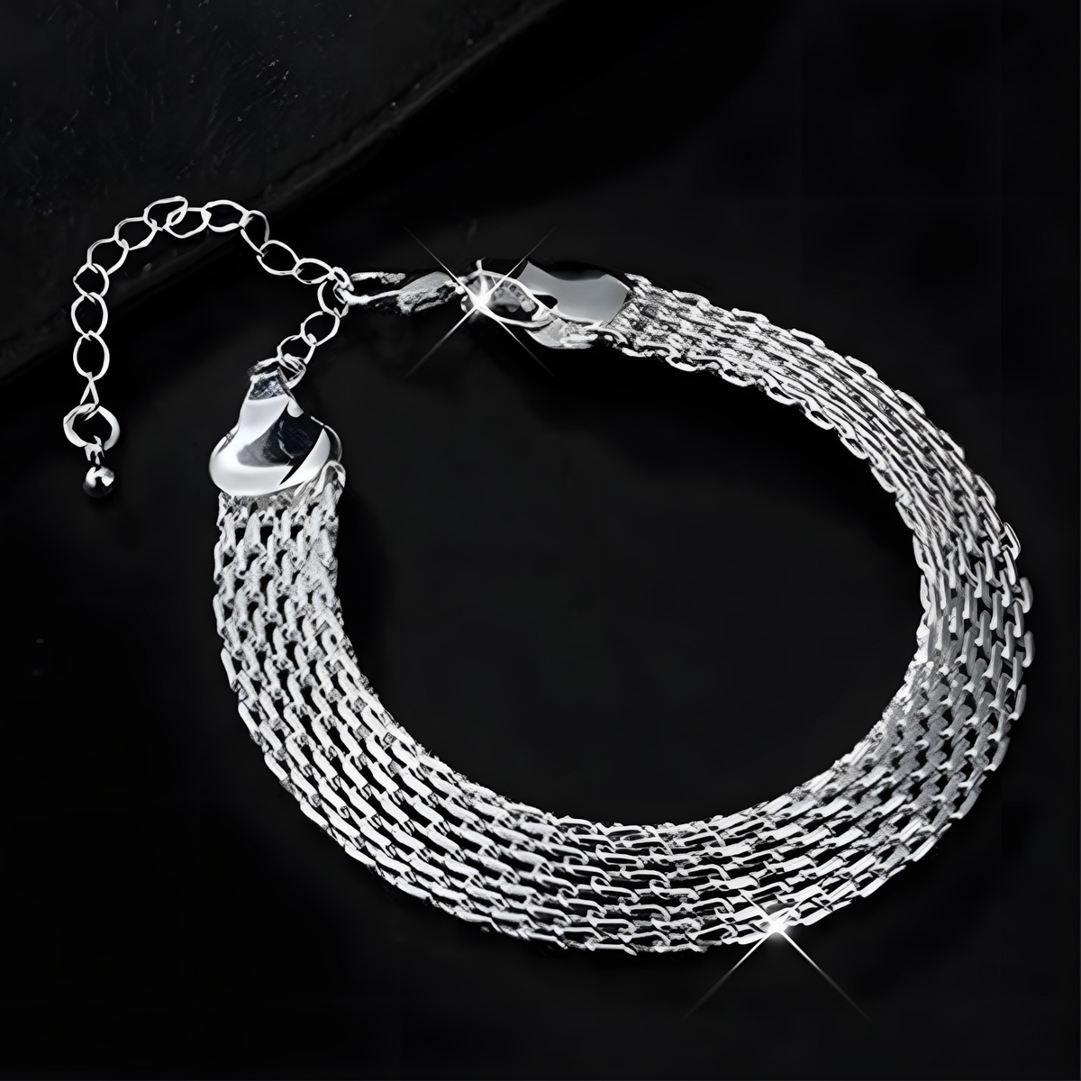 Multi Strand Chain Bracelet for Women - 18cm Plus 5cm Adjustable Extender 1817