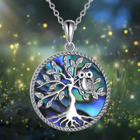 Blue Ocean Turtle Pendant Necklace 45cm + 5cm Adjustable Chain 2.6cm Drop B36