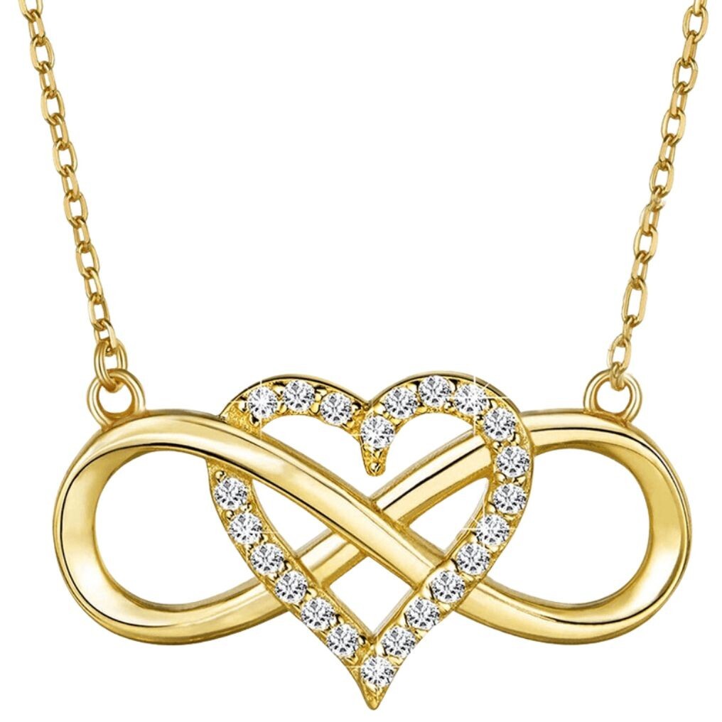 Creative Trendy Elegant Infinity Heart Pendant Necklace Decorative 34 UK