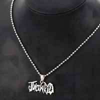 Juice WRLD Style Nameplate Pendant Necklace for Men Women Hip Hop Script 1389