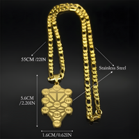 Stainless Steel Gold Kabbalah Sephirot Tree Of Life Hebrew Pendant Necklace 1072