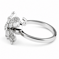 Rotatable Bow Spinner Ring For Women, Adjustable Open Band Fidget Anxiety 1512