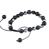 8mm Tiger Eye Beaded Bracelet Adjustable Macrame Bracelet Unisex Faceted 1357