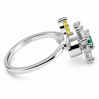 Rotatable Floral Spinner Ring For Women Adjustable Open Band Fidget Anxiety 1516