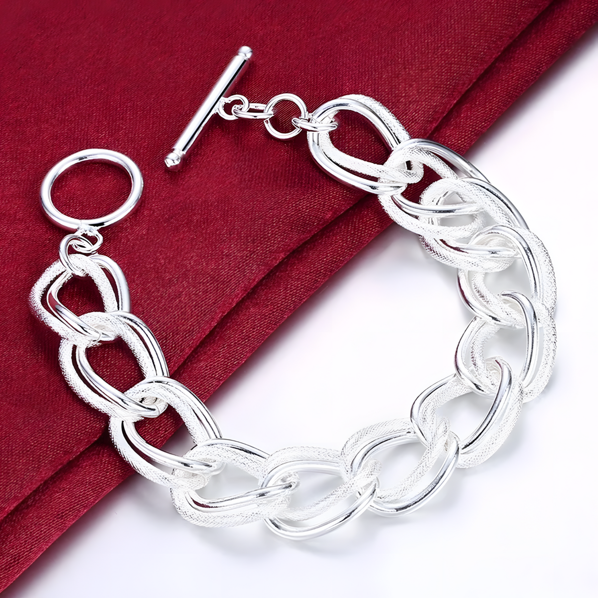 Double-Twist Link Bracelet for Women – Chunky Double Twist Chain 20 cm (8") 1430