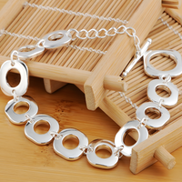 Rounded Square Geometric Chain, Toggle Fastening and Adjustable Statement 1809