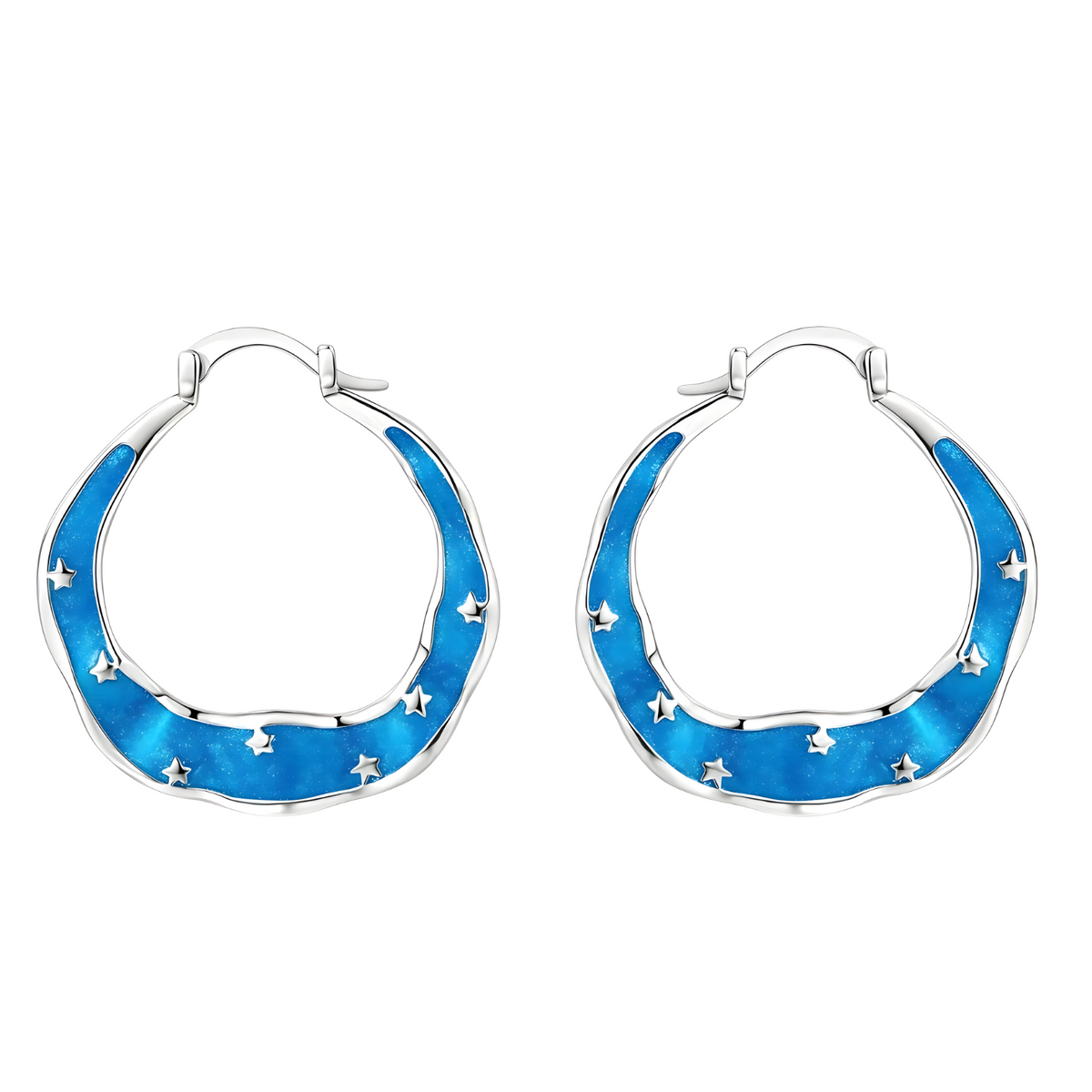 S925 Sterling Silver Geometric Minimalist Circle Hoop Earring for Women 615