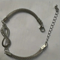 Fashion Silver Infinity Bracelet Jewelry Jewellery Women Lovely Christmas 19 UK