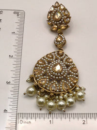 Elegant Bollywood Inspired Gold Kundan Earrings - Traditional Indian Jewelry 172