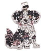 Australian Shepherd Dog Pendant Necklace For Women Rhinestone Pet Animal  B228