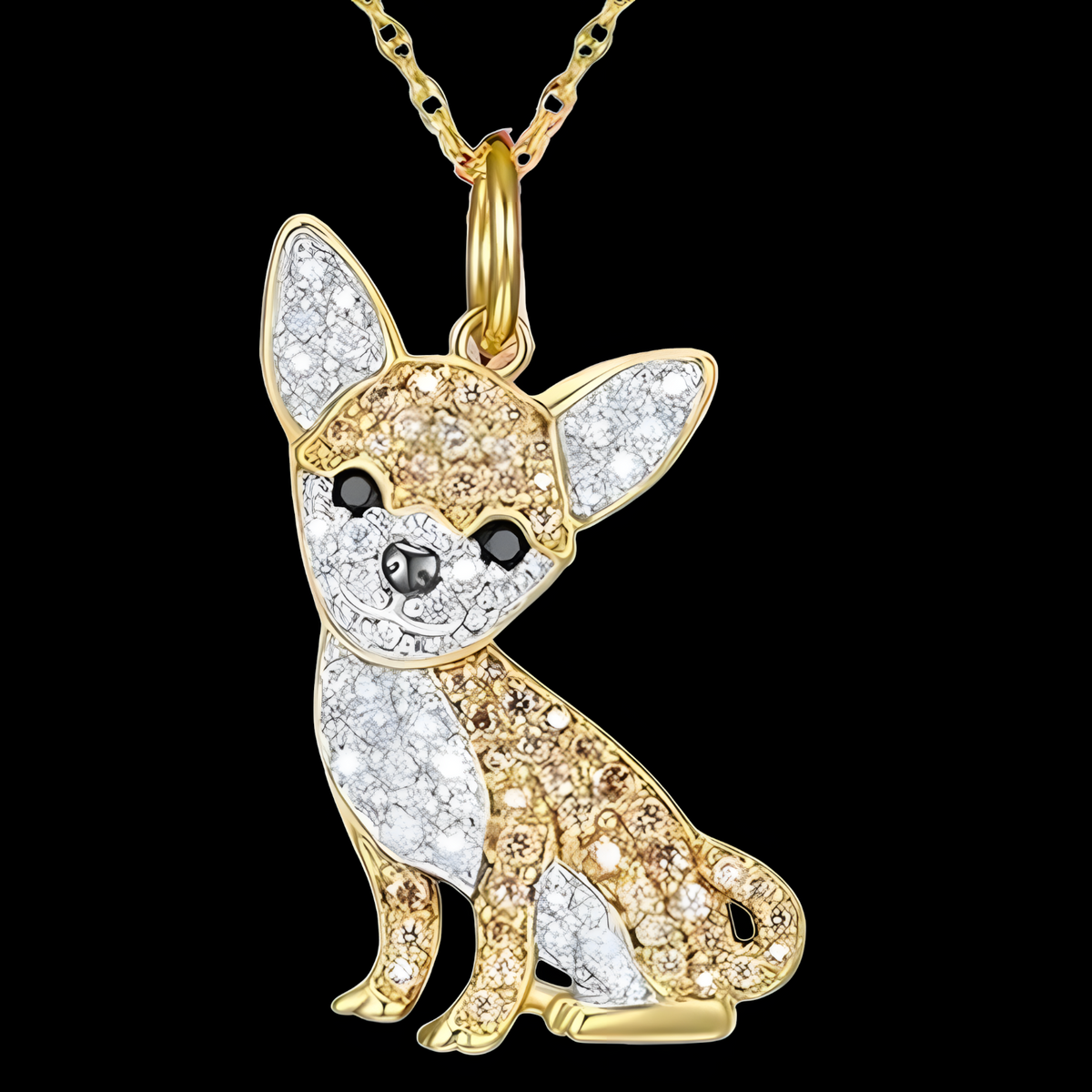 Chihuahua Dog Pendant Necklace For Women Cute Pet Animal Charm MultiColor B223