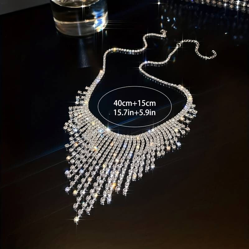 Exaggerated Personality Rhinestones Statement Necklace Luxury Necklace 37 UK