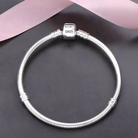 925 Sterling Silver-Plated Snake Chain Bracelet Women – Classic Charm 849