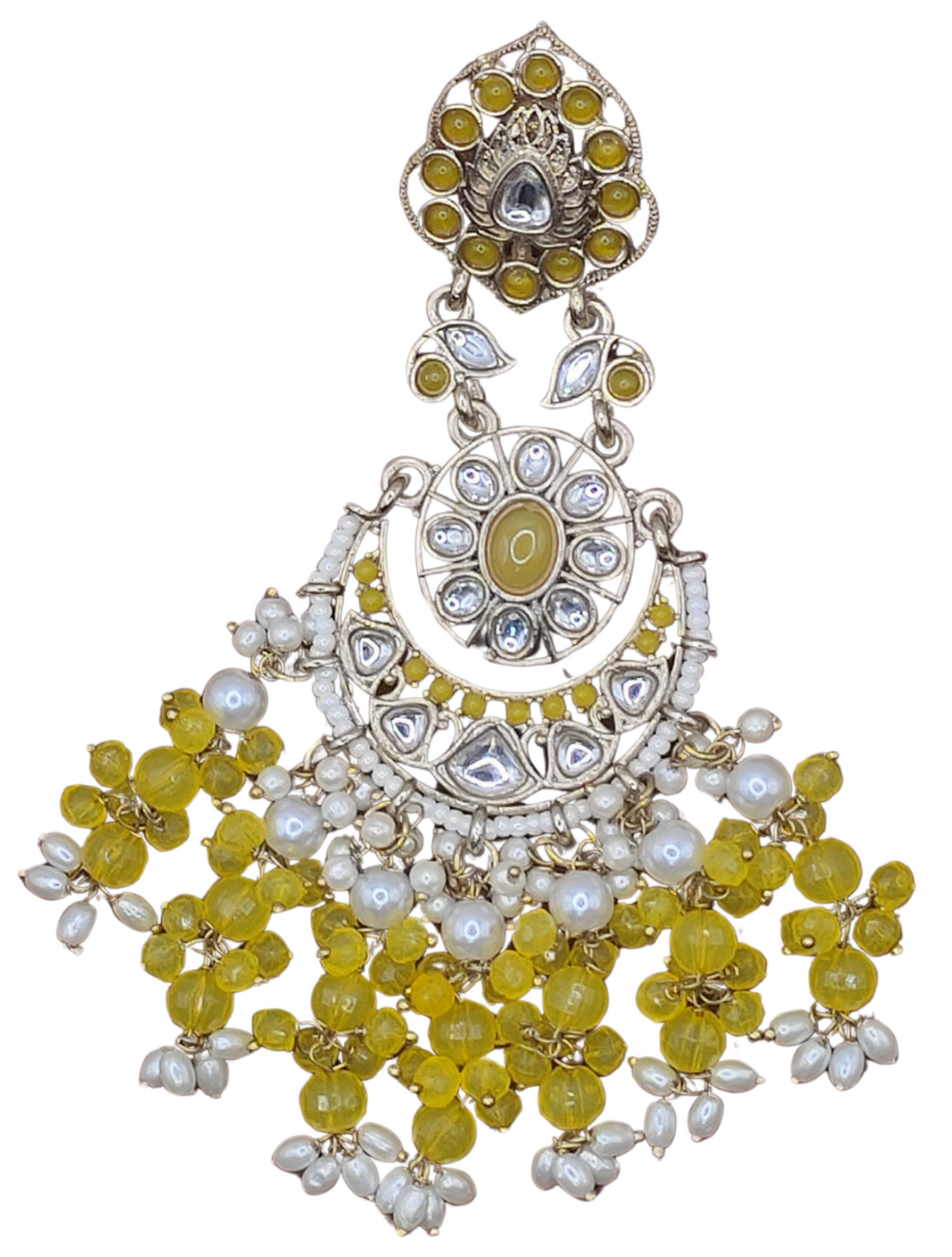 Elegant Bollywood Inspired Gold Kundan Earrings - Traditional Indian Jewelry 211