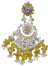 Elegant Bollywood Inspired Gold Kundan Earrings - Traditional Indian Jewelry 211