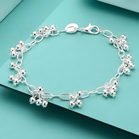 Unified Jewellery Premium Beaded Ball Charm Bracelet Women 20cm Lobster 1824