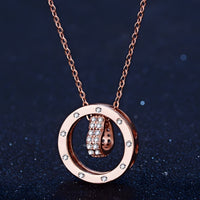 Elegant Rose Gold Beaded Necklace - 46cm Lightweight Chain with Mixed Bead  283